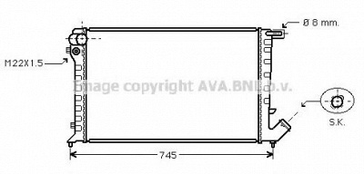 AVA QUALITY COOLING cn2193 -  Радиатор, охлаждение двигателя